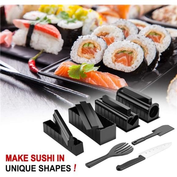 Sushi Maker Kit, 11pcs DIY Sushi Making Kit Roll Sushi Maker Rice Roll Mold - Picture 6 of 6